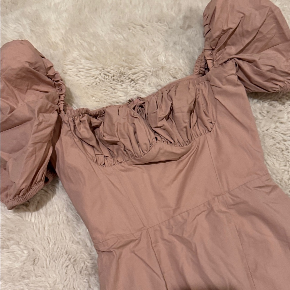 House of CB Blush Pink Mini Dress with Puff Sleeves - Picture 9 of 10